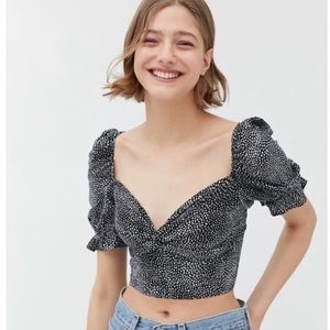 NWT Urban Outfitters M Cottagecore Top Blouse Crop babydoll country western tops